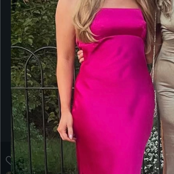 Abercrombie & Fitch Vibrant Fuchsia Strapless Dress - Picture 3 of 6